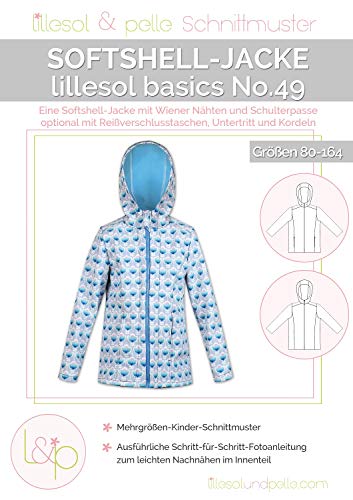 Lillesol & Pelle Schnittmuster basics No49 Softshelljacke Papierschnittmuster von Stoffe Werning