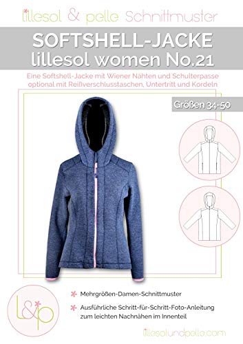 Lillesol & Pelle Schnittmuster Damen No21 Softshelljacke Papierschnittmuster 34-50 von Stoffe Werning