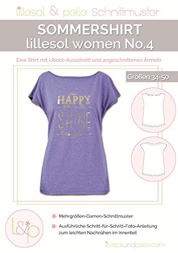 Lillesol & Pelle Schnittmuster women No4 Sommershirt Papierschnittmuster von Stoffe Werning