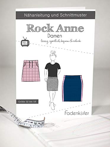 Schnittmuster Fadenkäfer Rock Anne Damen Gr.32-58 Papierschnittmuster von Stoffe Werning