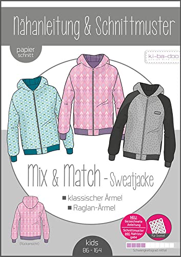 Schnittmuster kibadoo Mix & Match Sweatjacke Kinder - Preis gilt für 1 Schnittmuster von Stoffe Werning