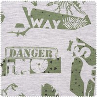 Jersey-Stoff Melange "Danger" von Beige