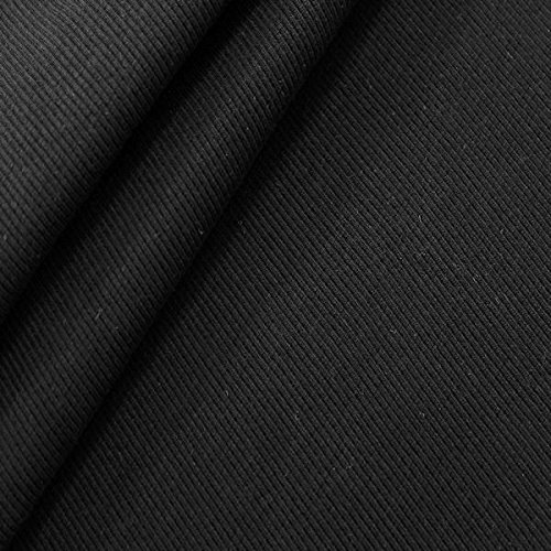 STOFFKONTOR Baumwoll Bündchenstoff Doppelripp - Öko-Tex Standard 100 - Schlauchware - Meterware, schwarz - zum Nähen von Sweatshirts, Kleidern uvm. STOFFKONTOR Baumwoll Bündchenstoff Doppelripp - Öko-Tex Standard 100 - Schlauchware - Meterware, schwarz - zum Nähen von Sweatshirts, Kleidern uvm. von Stoffkontor