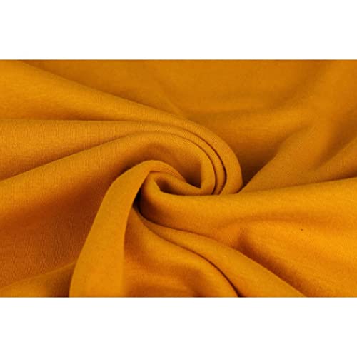 Alpenfleece "SUSAN" Kuschelfleece-0,5 m Schritte-Meterware-Winterfleece-Decken, Mäntel, Patchworkstoff-Breite ca.155 cm-360g/qm-35 Farben (Ocker-010-SUSAN) von Stofftreff Santi