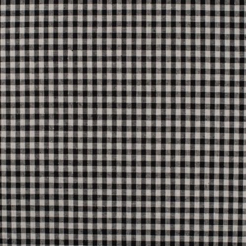 Baumwolle KARO Karierte Baumwolle mit 1x1 cm Karo`s 0,5m - Öko-Tex Fahnentuch Dekostoffe Tischdecke Meterware (Schwarz) von Stofftreff Santi