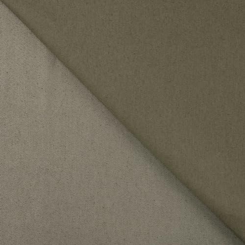 Elastischer Jeansstoff DOMI 0,5m - Hosenstoff Bekleidungsstoff Meterware (Khaki) von Stofftreff Santi