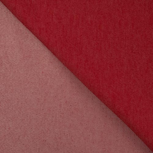 Elastischer Jeansstoff DOMI 0,5m - Hosenstoff Bekleidungsstoff Meterware (Rot) von Stofftreff Santi