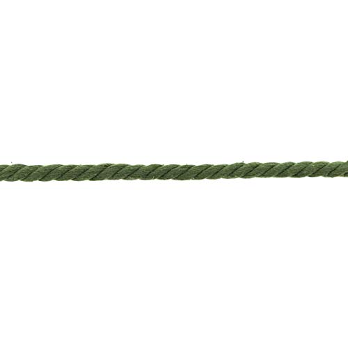 Gedrehte/Geflochtene Baumwollkordel-50 cm Schritte-Meterware-8 mm Stärke (Army) von Stofftreff Santi