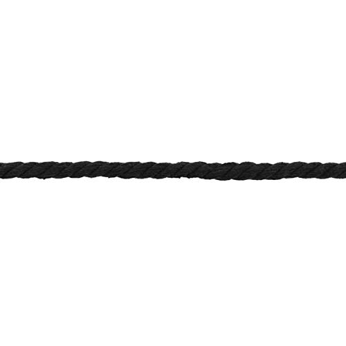 Gedrehte/Geflochtene Baumwollkordel-50 cm Schritte-Meterware-8 mm Stärke (Schwarz) von Stofftreff Santi