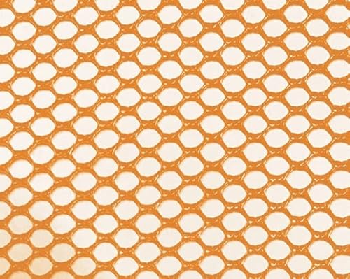 Netzstoff, Wäschenetz, Netze, Insektenschutz"NETTY"-Meterware-50 cm Schritte-100 Prozent Polyester-ca. 150 cm Breite-75 g/QM-13 Farben (Orange-4003) von Stofftreff Santi