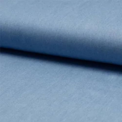 Viscosejeans COLLEEN Jeansstoff in Öko-Tex Standard 100 Qualität 100% Viscose - 50cm - Breite 145cm Blusenstoff Hosenstoff Bekleidungsstoff Meterware (Hellblau) von Stofftreff Santi