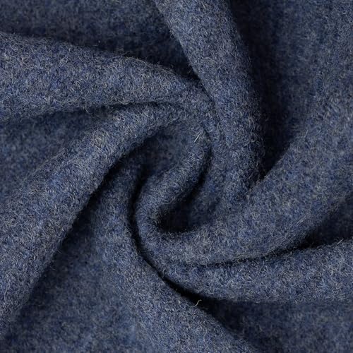 Weicher Walkloden/Walkstoff MERINO by Swafing® von Stofftreff Santi®-100% gekochte Schurwolle vom Merinoschaf-0,5 m Schritte-Meterware (Rauch) von Stofftreff Santi