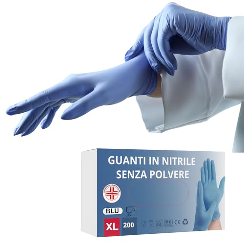 S&S-Medical Blaue Nitrilhandschuhe puderfrei Einweghandschuhe Strapazierfähig Hypoallergen Latexfrei Medizinprodukt | Professionelle Verwendung für Lebensmittel Lebensmittel Tätowierer Chef | S M L XL S&S-Medical Blaue Nitrilhandschuhe puderfrei Einweghandschuhe Strapazierfähig Hypoallergen Latexfrei Medizinprodukt | Professionelle Verwendung für Lebensmittel Lebensmittel Tätowierer Chef | S M L XL von Stone&Stone