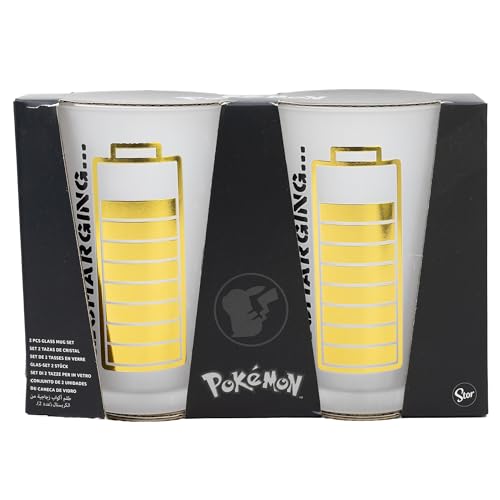 Set Mit 2 Glasbechern Crystal Matt Pikachu 490 Ml von Stor