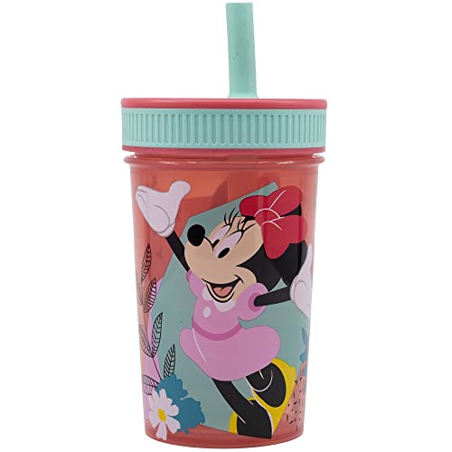 Stor WIEDERVERWENDBARER KINDERBECHER MIT SILIKONSTROHHALM 465ML | MINNIE MOUSE MOUSE BEING MORE MINNIE MOUSE von Stor