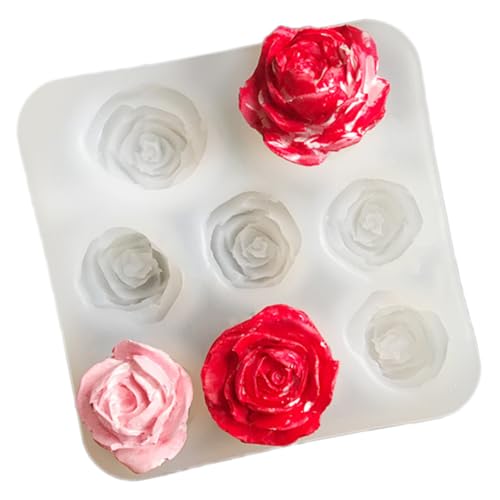 3D Rose Silikonkerzenformen Für Epoxidharz Kerzenseife Fondant Backbackzement Ton Silikonformen von Storage Bag