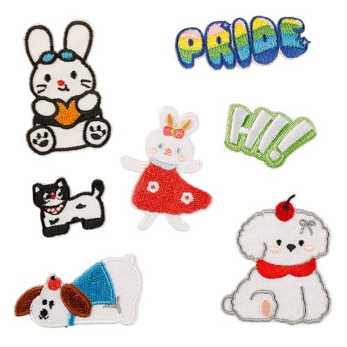 7 PCs Katzen Eisen Auf Flecken Applique Patches Tierreparaturflecken Hunde Stickflecken Für Jeansdekoration 7 PCs Katzen Eisen Auf Flecken Applique Patches Tierreparaturflecken Hunde Stickflecken Für Jeansdekoration von Storage Bag