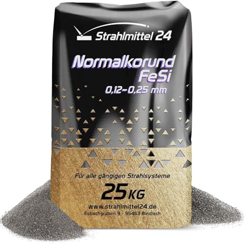 25 KG Normalkorund FeSi 0,12-0,25 mm Strahlmittel von Samore