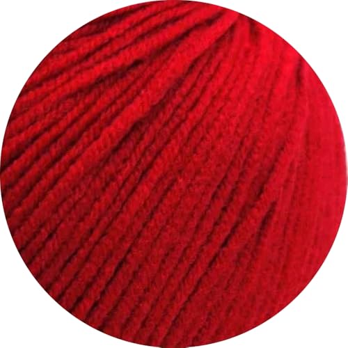 StraightCurls Punch Needle Yarn - Ideale Garn für Punch Needling, grobes Sticken oder Häckeln - Baumwoll-Acryl-Mischung (Red) von StraightCurls