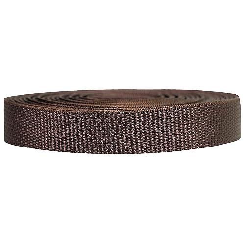 Strapworks WSR-PRO-LWP-034-10Y-BRN Lightweight Polypropylene Webbing Poly-Umreifung für Outdoor-Ausrüstungsreparatur, Haustierhalsbänder, Basteln, (PP), Braun, 3/4" x 10 yard von Strapworks