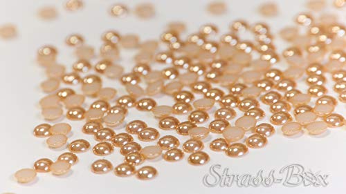 Hotfix Ceramic Stones Gold 5mm Stück wählbar Strass Hochzeit Halbperle 1000 von Strass-Box Ceramic Stones