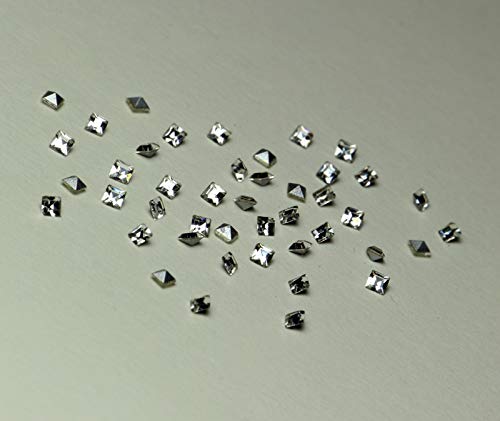 CHATON Square Strasssteine 2 mm Crystal Quadrat 25 Stück von Strass-Box Chaton