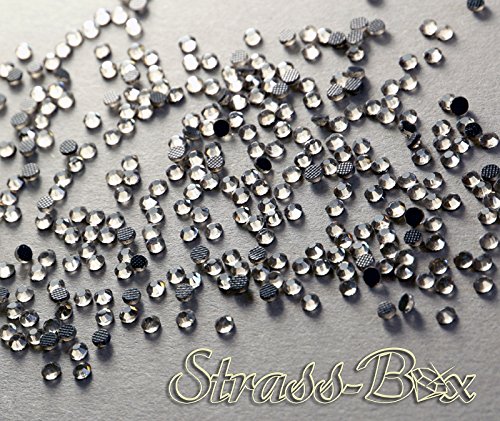 Hotfix DMC Strasssteine Black Diamond SS10 Stückzahl wählbar Smoke Grau Strass 500 von Strass-Box DMC Basic