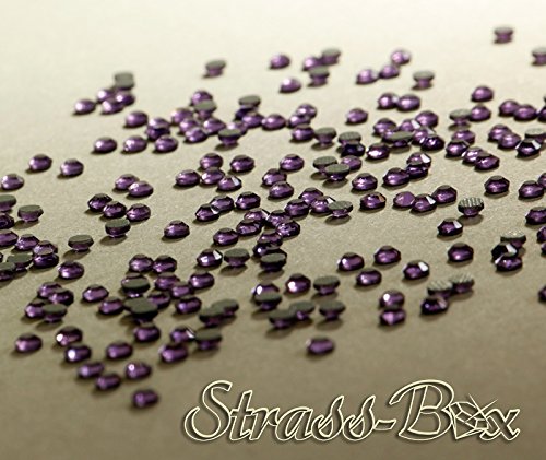 Hotfix Strasssteine VIOLETT SS10 Stückzahl wählbar Strass zum Aufbügeln Lila 1000 von Strass-Box DMC Basic