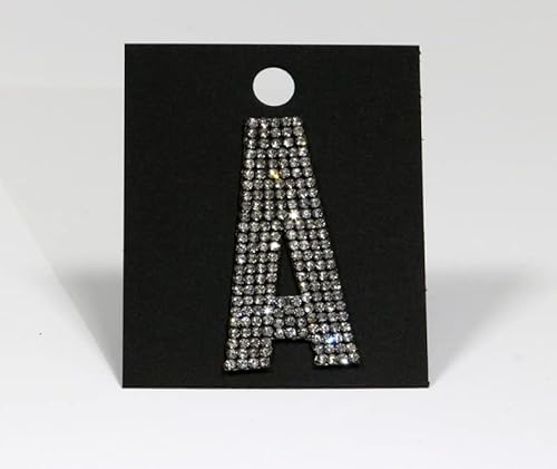 Strass-Box Buchstabe/A/Glitzer Patches 5cm 2" Zoll zum Aufbügeln Crystal Spitzboden Point Back von Strass-Box