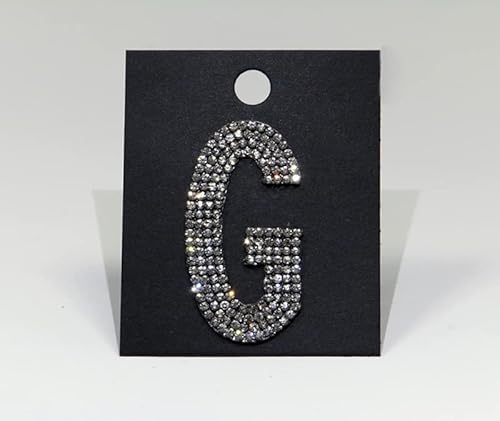 Strass-Box Buchstabe/G/Glitzer Patches 5cm 2" Zoll zum Aufbügeln Crystal Spitzboden Point Back von Strass-Box