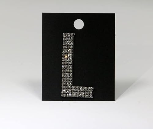 Strass-Box Buchstabe/L/Glitzer Patches 5cm 2" Zoll zum Aufbügeln Crystal Spitzboden Point Back von Strass-Box