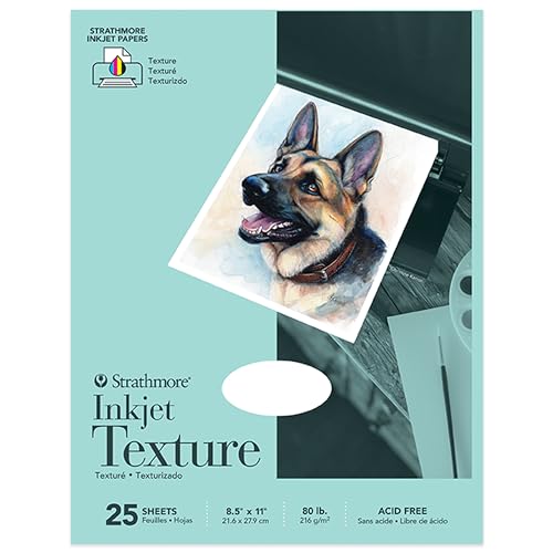 Strathmore (59-701) Strukturiertes Inkjet Papier, 21,6 x 27,9 cm, 25 Blatt von Strathmore