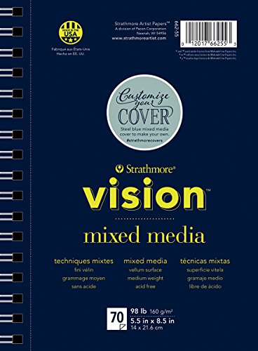 Strathmore (662-55 Vision Mixed Media Pad, Nicht zutreffend, Mehrfarbig, 21.59 x 17.01 x 2.54 cm Strathmore (662-55 Vision Mixed Media Pad, Nicht zutreffend, Mehrfarbig, 21.59 x 17.01 x 2.54 cm von Strathmore
