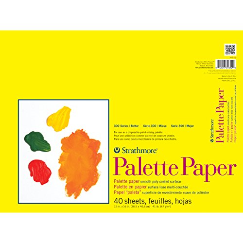 Strathmore 300 Series Paper STR-365-12 Einweg-Palette, 40 Blatt, 30,5 x 40,6 cm, 30,5 x 40,6 cm, Weiß von Strathmore