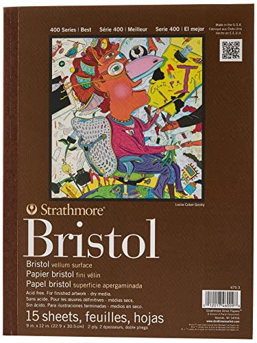 Strathmore 400 Series Bristol, Papier, Pergament, 2-lagig, 9x12, 15 von Strathmore