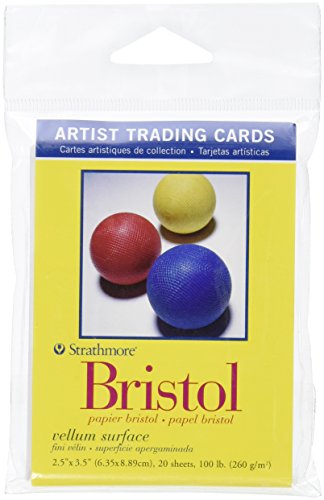 Strathmore Artist Trading Cards 307809 Pergamentpapier, 6,3 x 8,9 cm, 20 Blatt von Strathmore