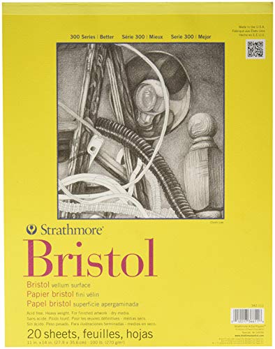 Strathmore Bristol-Block, 300er-Serie, 28,9 x 35,6 cm, 20 Blatt von Strathmore