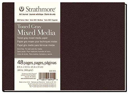 Strathmore Hardcover Art Journal Toned Gray Mixed Media 8.5"x5.5" Toned Gray von Strathmore