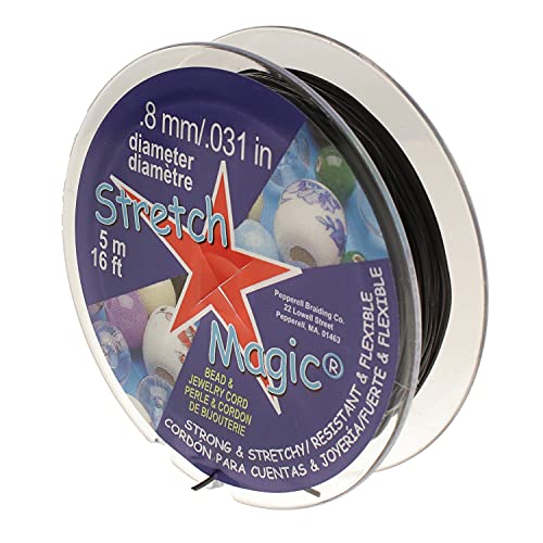 Stretch Magic Black Bead Cord .8mm width 5 meters by Stretch Magic von Stretch Magic