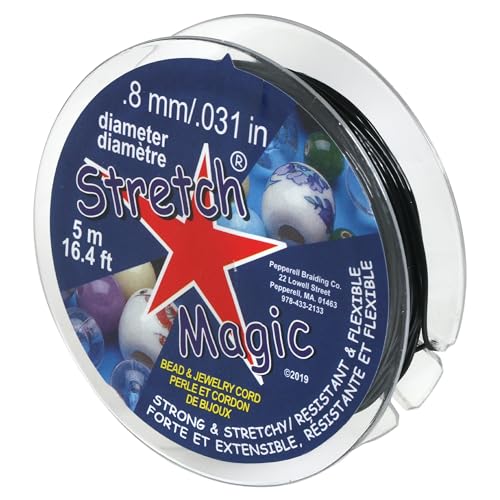 Stretch Magic Black Bead Cord .8mm width 5 meters by Stretch Magic von Stretch Magic