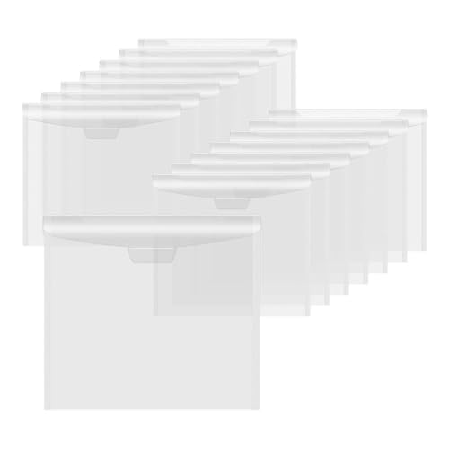 Stroagymoon 30,5 x 30,5 cm Scrapbook-Papier-Aufbewahrungstasche für Sammelalben, Papier-Organizer, Scrapbook-Aufbewahrung mit Schnallen-Design, transparente Papier-Aufbewahrungstasche zur Aufbewahrung von Stroagymoon
