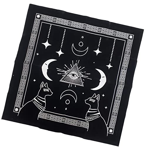 Altartuch Tarotkartentuch - Tarot-Tischdecke mit Mond-Stern-Auge,Altar-Tischdecke, Astrologie, Tarot mit Mond-Stern-Auge, Tischdecke, Wandteppich für Heimdekoration, Hexerei-Zubehör von Stronrive