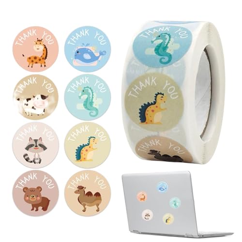 Tieraufkleberrolle | 500 Entzückende Farm Animal Sticker Sheets - Aufkleberbögen für Kinder, Geschenketiketten, jeder misst 2,5 cm im Durchmesser von Stronrive