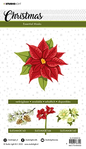 Studio Light • Stencil Poinsettia Essentials nr.142 von Studio Light