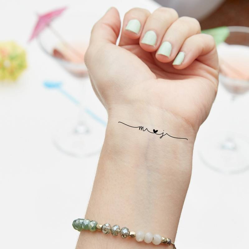 Custom Temporäres Tattoo Frauen, Personalisiert, Paar | 3Er Set von StudioMelitta