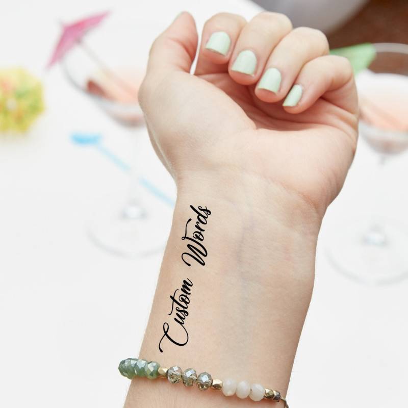 Benutzerdefinierte Temporäre Tattoo Frauen, Personalisierte Handschrift | 3Er Set von StudioMelitta