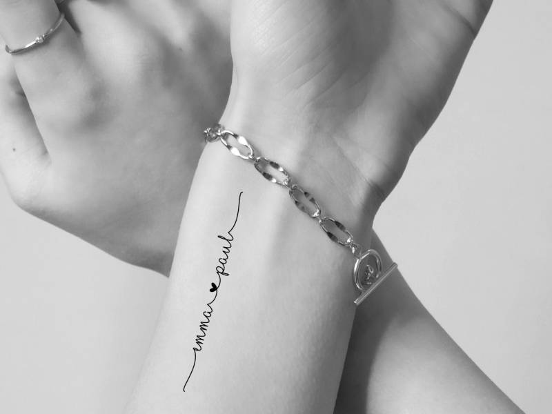 Custom Temporäres Tattoo Frauen, Personalisiert, Paar | 3Er Set von StudioMelitta