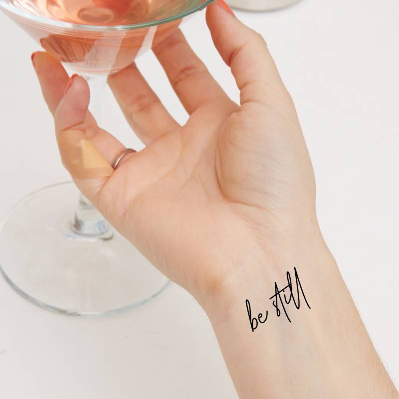 Temporäre Tattoo Frauen, Be Still | 3Er Set von StudioMelitta