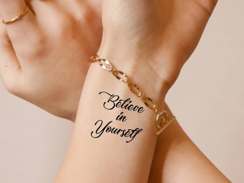 Temporäre Tattoo Frauen, Believe in Yourself | 3Er Set von StudioMelitta