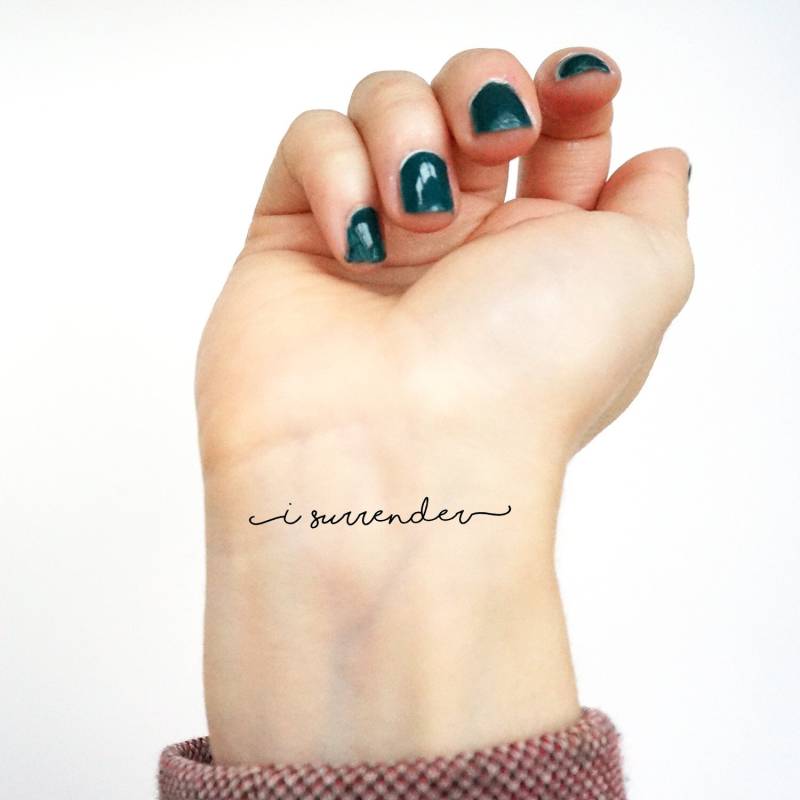 Temporäre Tattoo Frauen, I Surrender | 3Er Set von StudioMelitta